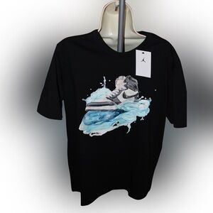 Men’s Jordan One Black Graphic T-Shirt Size Medium